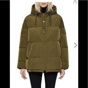 OOF WEAR Oversize Hooded Jacket In Verde Oliva Size 38